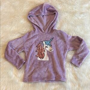 BCBG Lavender Sequin Unicorn Hoodie for Kids (XS)